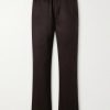 Straight-Leg Cashmere Drawstring Trousers