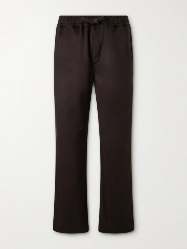 Straight-Leg Cashmere Drawstring Trousers