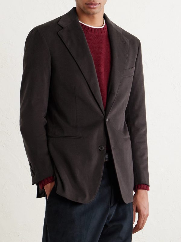 Cotton-Blend Twill Suit Jacket - FR