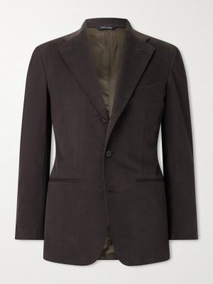 Cotton-Blend Twill Suit Jacket