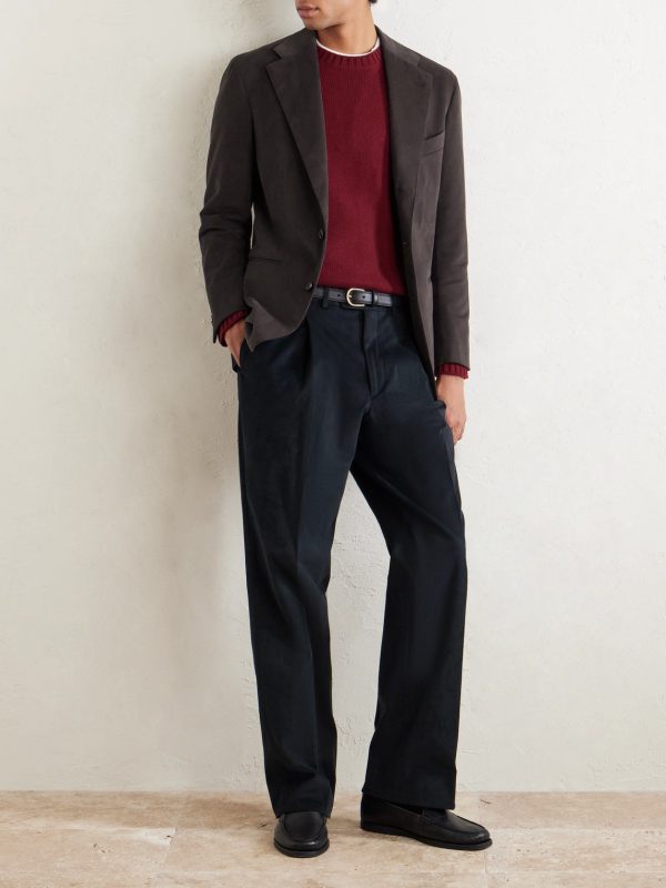 Cotton-Blend Twill Suit Jacket - OU