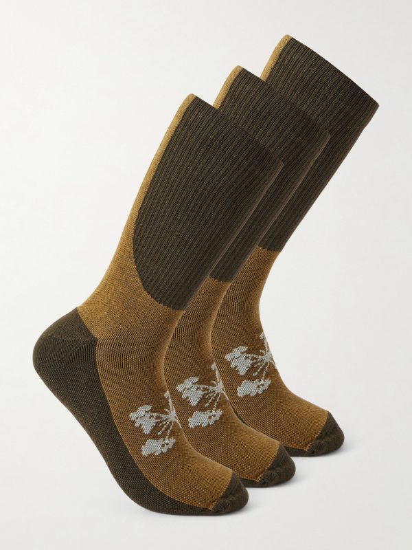 Lineage Three-Pack Cotton-Blend Socks Lineage Three-Pack Cotton-Blend Socks