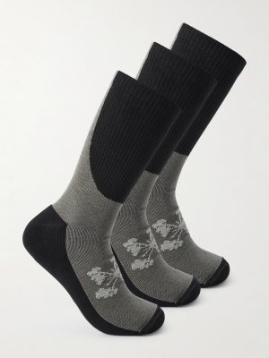 Lineage Three-Pack Cotton-Blend Socks Lineage Three-Pack Cotton-Blend Socks