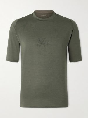 Lateral Peak Logo-Print Recycled-Jersey T-Shirt