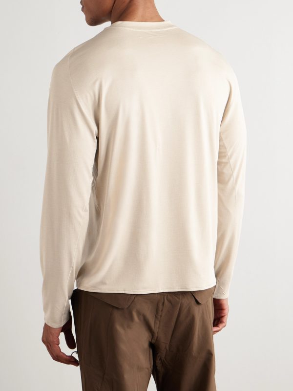 Lateral Peak Logo-Print Recycled-Jersey T-Shirt - BK Lateral Peak Logo-Print Recycled-Jersey T-Shirt - BK