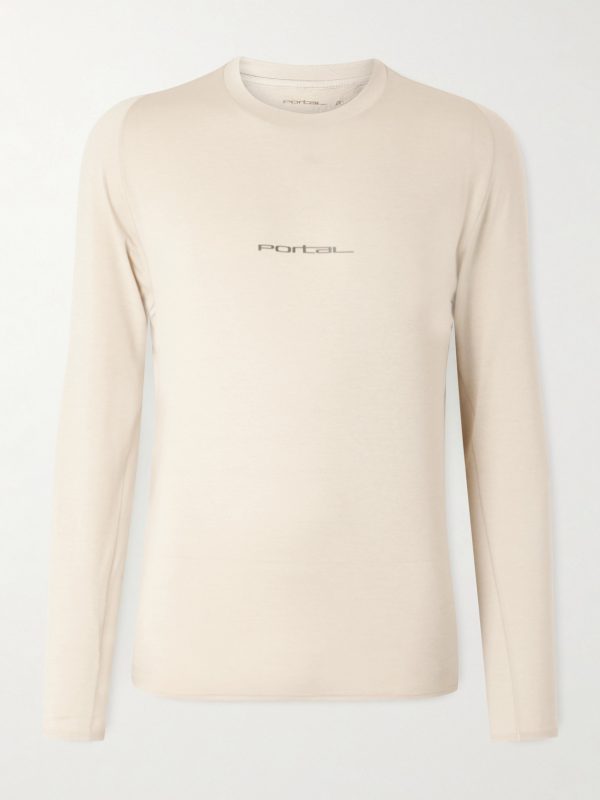 Lateral Peak Logo-Print Recycled-Jersey T-Shirt Lateral Peak Logo-Print Recycled-Jersey T-Shirt