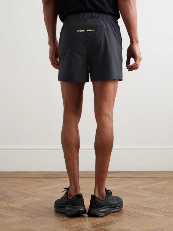 Marka Liner Straight-Leg 5" Mesh-Trimmed Recycled-Shell Running Shorts - BK Marka Liner Straight-Leg 5" Mesh-Trimmed Recycled-Shell Running Shorts - BK