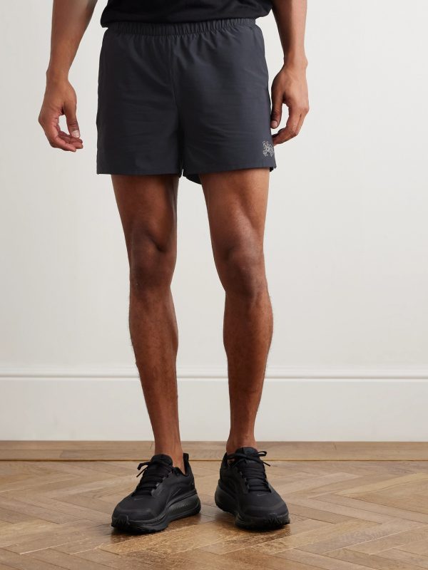 Marka Liner Straight-Leg 5" Mesh-Trimmed Recycled-Shell Running Shorts - FR Marka Liner Straight-Leg 5" Mesh-Trimmed Recycled-Shell Running Shorts - FR