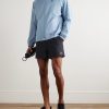Marka Liner Straight-Leg 5" Mesh-Trimmed Recycled-Shell Running Shorts - OU Marka Liner Straight-Leg 5" Mesh-Trimmed Recycled-Shell Running Shorts - OU