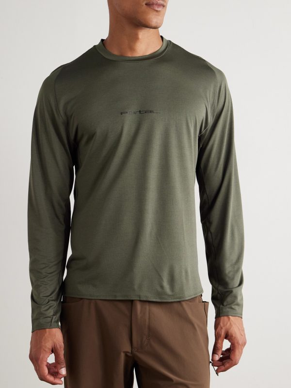 Lateral Peak Logo-Print Recycled-Jersey T-Shirt - FR