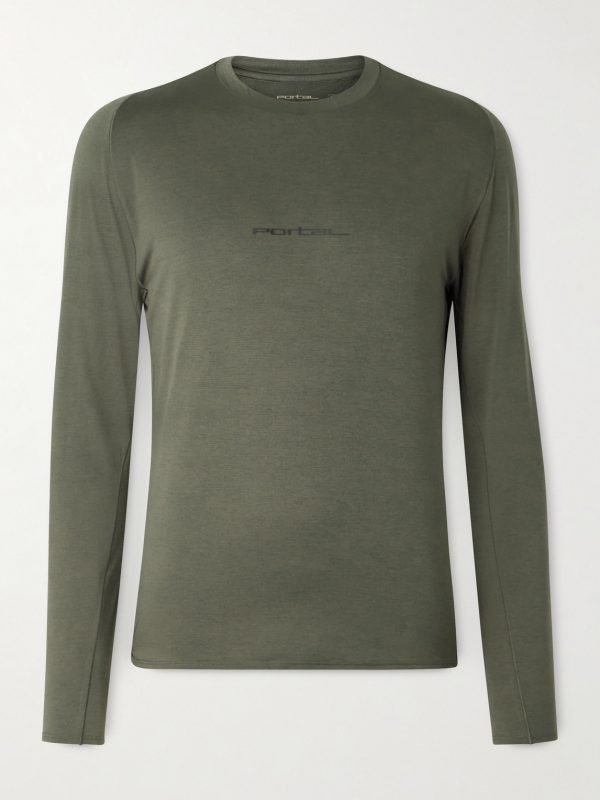 Lateral Peak Logo-Print Recycled-Jersey T-Shirt