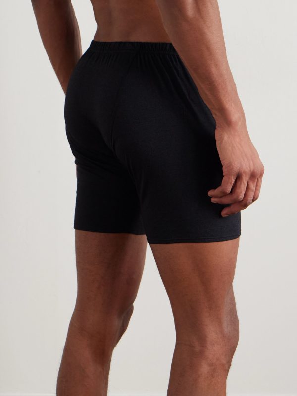 Drift Straight-Leg Merino Wool-Blend Boxer Briefs - BK