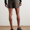 Marka Liner Straight-Leg 5" Mesh-Trimmed Recycled-Shell Running Shorts - BK