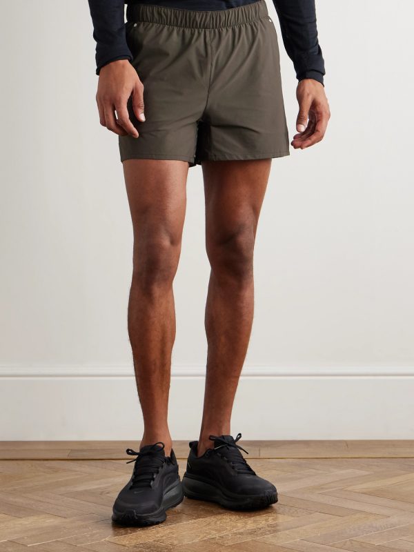Marka Liner Straight-Leg 5" Mesh-Trimmed Recycled-Shell Running Shorts - FR