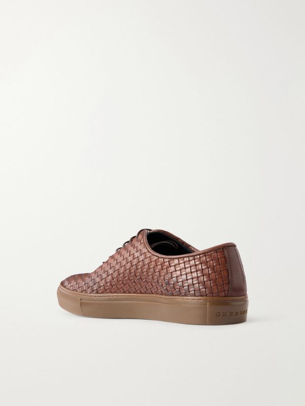 Mie Woven Leather Sneakers - BK Mie Woven Leather Sneakers - BK