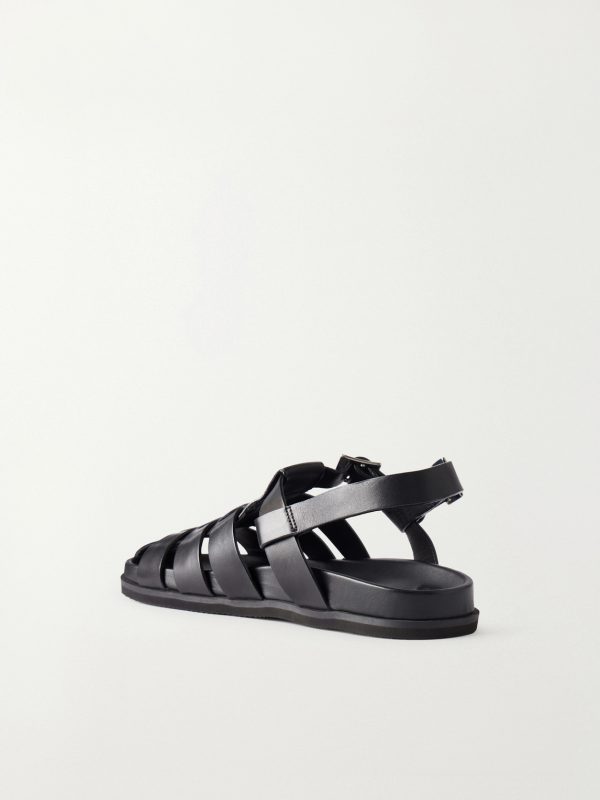 Quinton Leather Fisherman Sandals - BK