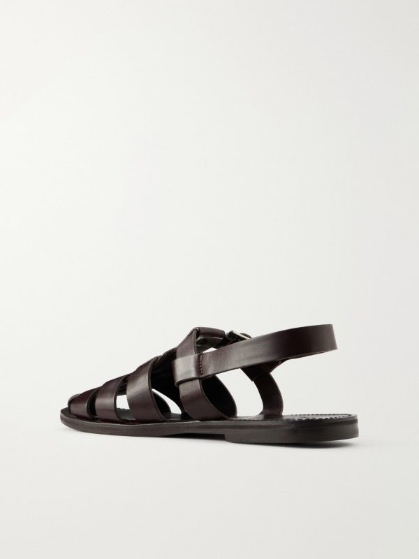 Quinton Leather Fisherman Sandals - BK