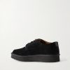 Byron Webbing-Trimmed Suede Derby Shoes - BK