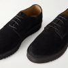 Byron Webbing-Trimmed Suede Derby Shoes - CU