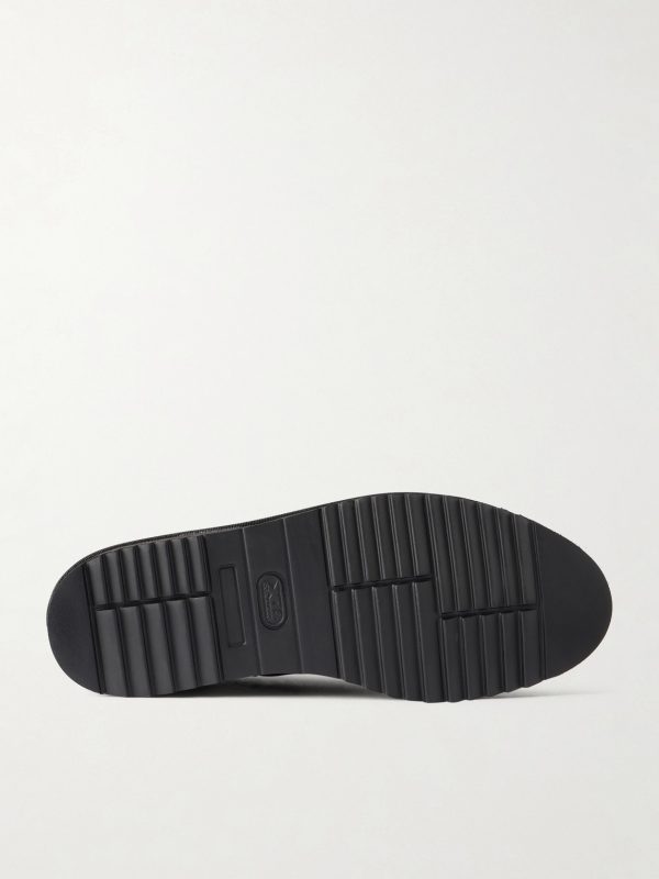 Byron Webbing-Trimmed Suede Derby Shoes - E1