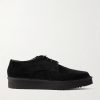Byron Webbing-Trimmed Suede Derby Shoes