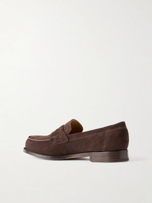 Epsom Suede Penny Loafers - BK Epsom Suede Penny Loafers - BK