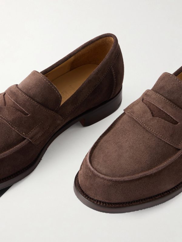 Epsom Suede Penny Loafers - CU Epsom Suede Penny Loafers - CU