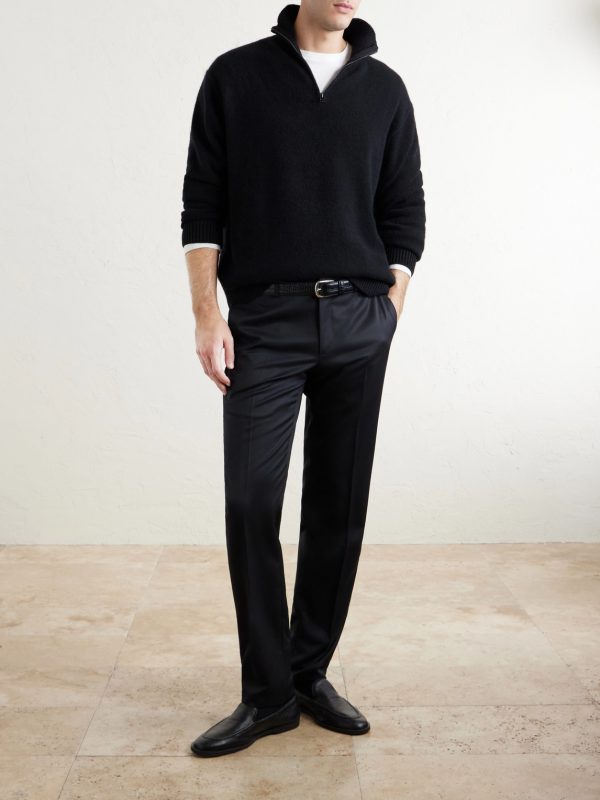 Straight-Leg Super 220s Wool Trousers - OU