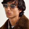 Commodore Aviator-Style Silver and Gold-Tone Beta Titanium Sunglasses - OU Commodore Aviator-Style Silver and Gold-Tone Beta Titanium Sunglasses - OU