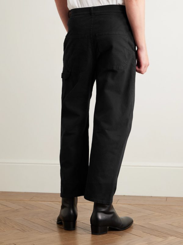 Carpenter Straight-Leg Cropped Cotton-Blend Twill Trousers - BK