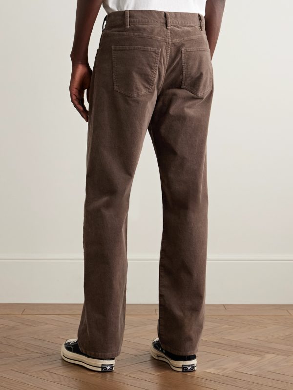 Billie Straight-Leg Cotton-Corduroy Trousers - BK Billie Straight-Leg Cotton-Corduroy Trousers - BK