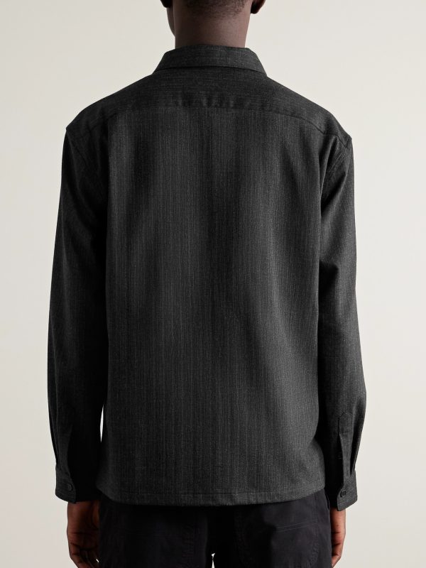 Evander Cotton and Linen-Blend Overshirt - BK Evander Cotton and Linen-Blend Overshirt - BK