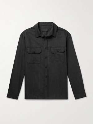 Evander Cotton and Linen-Blend Overshirt