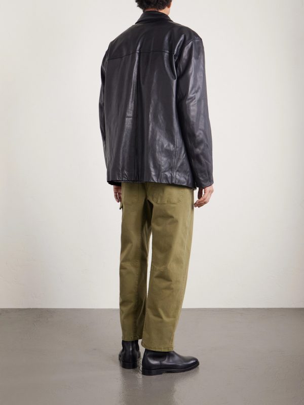 Carpenter Straight-Leg Cropped Cotton-Blend Twill Trousers - BK