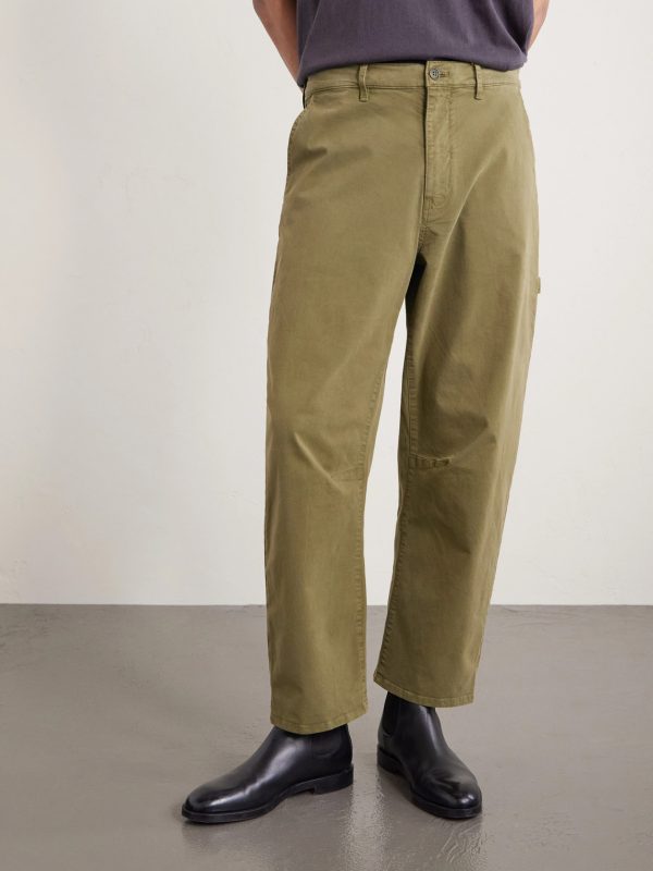 Carpenter Straight-Leg Cropped Cotton-Blend Twill Trousers - FR