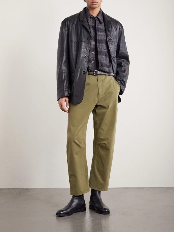 Carpenter Straight-Leg Cropped Cotton-Blend Twill Trousers - OU