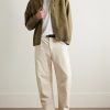 Emir Straight-Leg Cotton-Blend Twill Trousers - OU Emir Straight-Leg Cotton-Blend Twill Trousers - OU