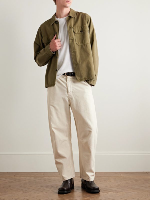 Emir Straight-Leg Cotton-Blend Twill Trousers - OU Emir Straight-Leg Cotton-Blend Twill Trousers - OU