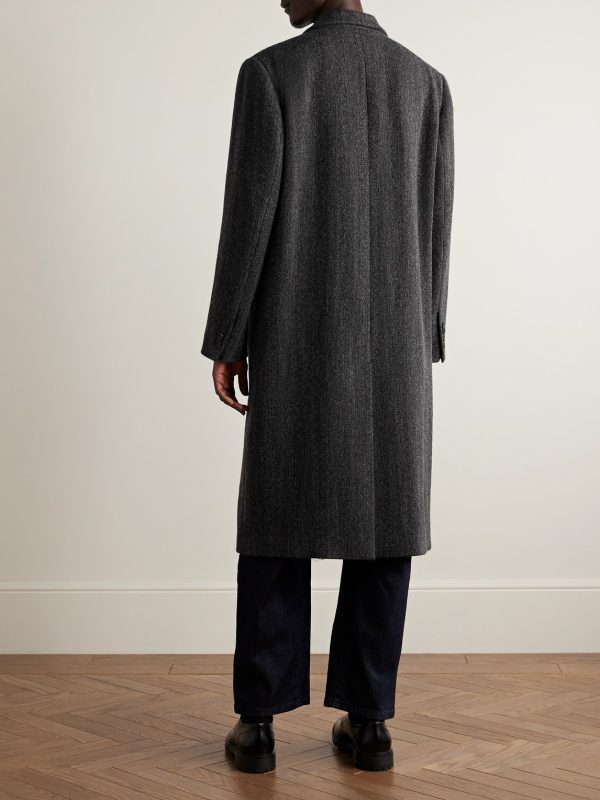 Eros Herringbone Coat - BK