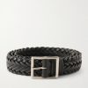 3cm Nic Woven Leather Belt