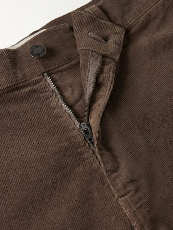 Carpenter Cropped Straight-Leg Cotton-Blend Corduroy Trousers - E1