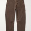 Carpenter Cropped Straight-Leg Cotton-Blend Corduroy Trousers