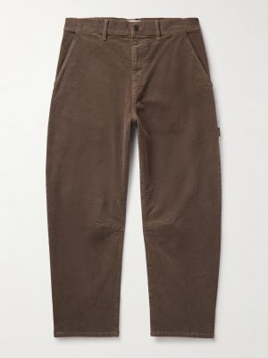 Carpenter Cropped Straight-Leg Cotton-Blend Corduroy Trousers Carpenter Cropped Straight-Leg Cotton-Blend Corduroy Trousers