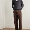 Carpenter Cropped Straight-Leg Cotton-Blend Corduroy Trousers - OU