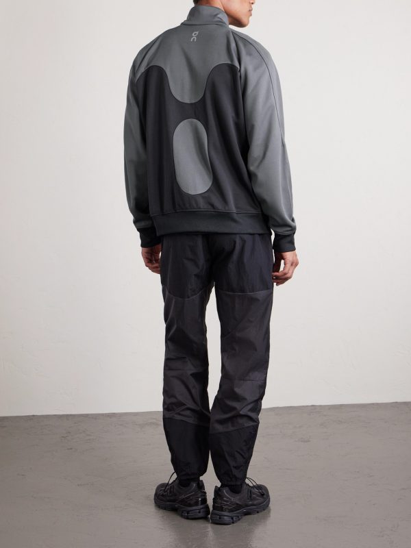 Ikon Colour-Block Recycled-Shell Track Jacket - BK