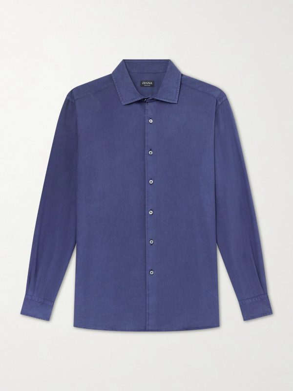 Garment-Dyed Mulberry Silk Shirt Garment-Dyed Mulberry Silk Shirt