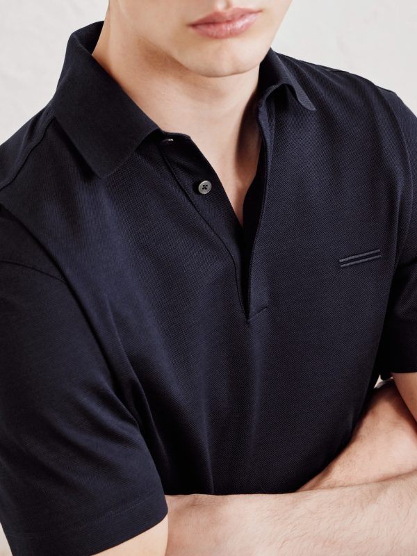 Knitted Cotton-Piqué Polo Shirt - CU Knitted Cotton-Piqué Polo Shirt - CU