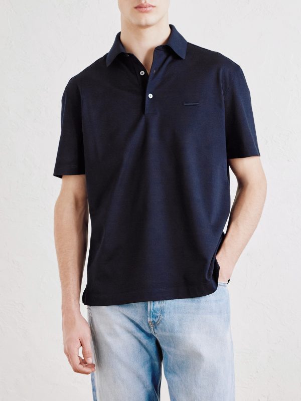 Knitted Cotton-Piqué Polo Shirt - FR Knitted Cotton-Piqué Polo Shirt - FR