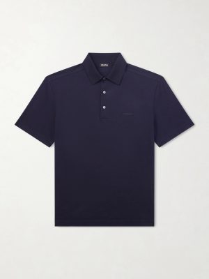 Knitted Cotton-Piqué Polo Shirt Knitted Cotton-Piqué Polo Shirt