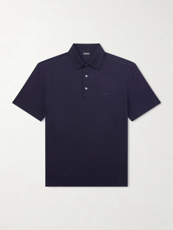 Knitted Cotton-Piqué Polo Shirt Knitted Cotton-Piqué Polo Shirt